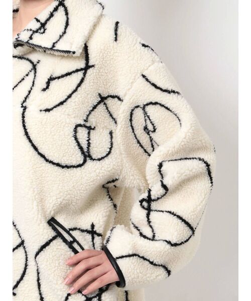 EMODA（エモダ）の「ハーフジップボアプルオーバー（Tシャツ/カットソー・レディース・ブラック/その他・FREE）」の8枚目の写真