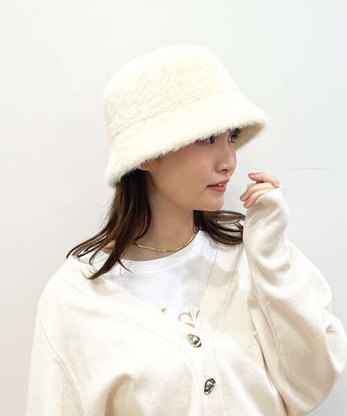 OPAQUE.CLIP（オペークドットクリップ）の「◆シャギーバケハ（ハット・レディース・ブラック/オフホワイト・00）」の4枚目の写真