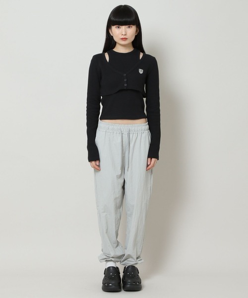 MAGPIEROBIN(マグパイロビン)の「MAGPIE ROBIN/ワッフルカーディガン SET 2170619(アンサンブル・レディース・ブラック/グリーン/アイボリー・FREE)」の7枚目の写真