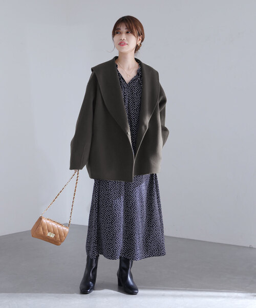 リバーショールコート　ラトータリテ La TOTALITE（ラトータリテ）の「ウールナイロン リバーショールコート