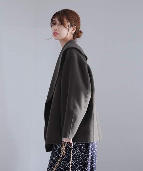 La TOTALITE（ラトータリテ）の「ウールナイロン リバーショールコート