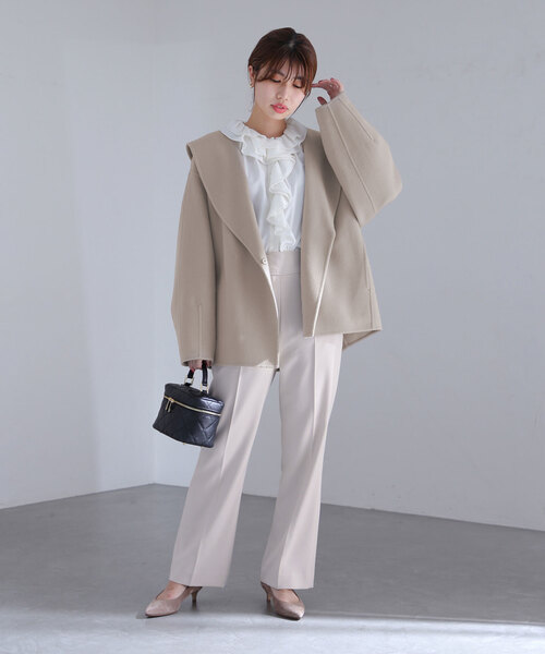 La TOTALITE（ラトータリテ）の「ウールナイロン リバーショールコート