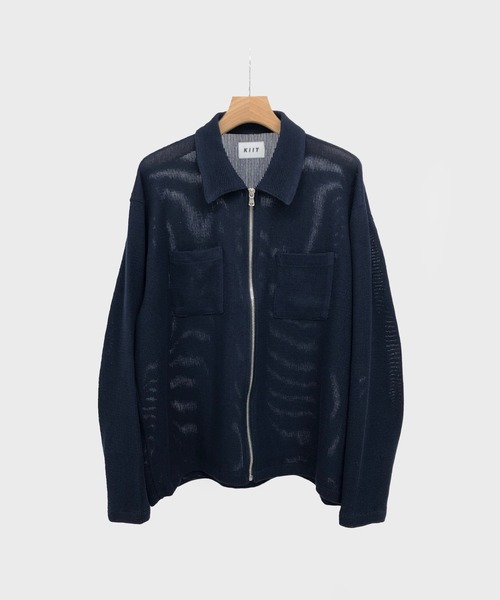 KIIT(キート)の「KIIT キート / ZIP UP SHIRT JKT ジップアップシャツジャケット / KIO-B95-004(ブルゾン・メンズ・杢グレー/アイボリー/ベージュ/ネイビー・1/2/3)」の4枚目の写真