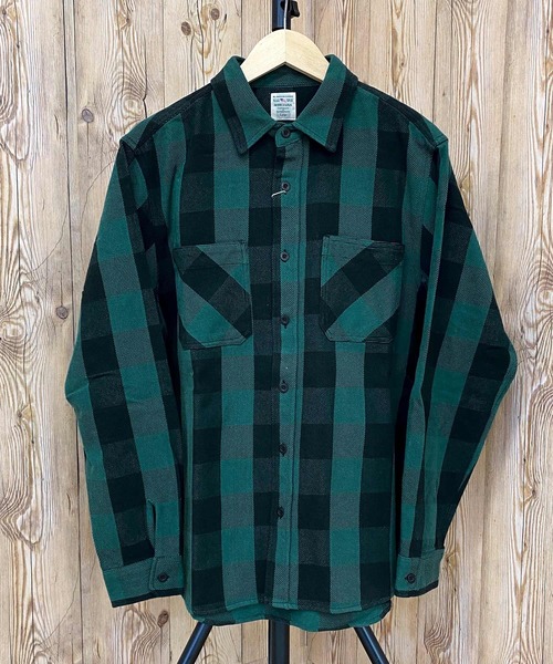 AVIREX（アヴィレックス）の「デイリー コットンフランネル ブロックチェック ワークシャツ（シャツ/ブラウス・メンズ・グレー/グリーン/レッド/ホワイト・XXL/L/XL/M）」の3枚目の写真