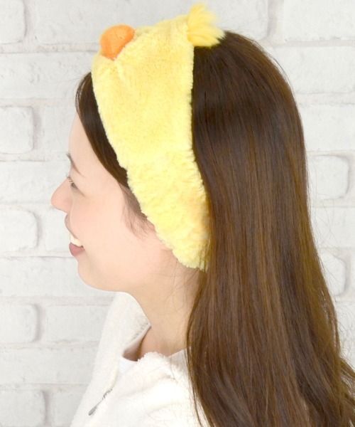 nici（ニキ）の「NICI/もこもこ ヘアバンド ヘアターバン ヒヨコ（ヘアバンド・レディース・イエロー・ONE SIZE）」の4枚目の写真