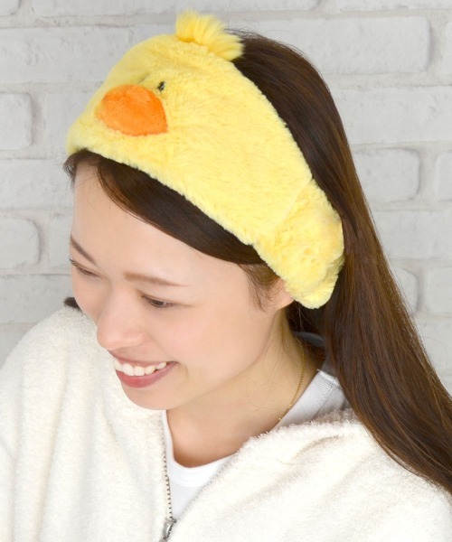 nici（ニキ）の「NICI/もこもこ ヘアバンド ヘアターバン ヒヨコ（ヘアバンド・レディース・イエロー・ONE SIZE）」の7枚目の写真