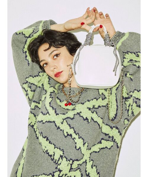 jouetie（ジュエティ）の「コードショルダーBAG（ショルダーバッグ・レディース・ブラック/オフホワイト/イエロー・FREE）」の7枚目の写真