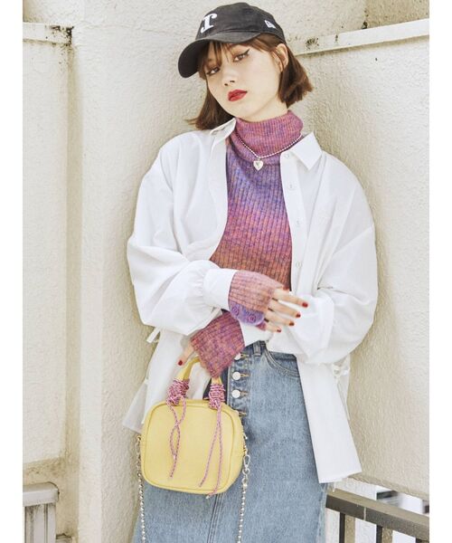 jouetie（ジュエティ）の「コードショルダーBAG（ショルダーバッグ・レディース・ブラック/オフホワイト/イエロー・FREE）」の20枚目の写真