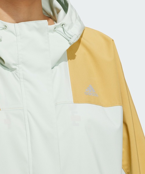 adidas（アディダス）の「PRSVE オーバーサイズフィット ウーブン フルジップジャケット / アディダス（マウンテンパーカー・レディース・グリーン/ベージュ/ブラック・LARGE/MEDIUM/SMALL/X-LARGE/X-SMALL）」の5枚目の写真