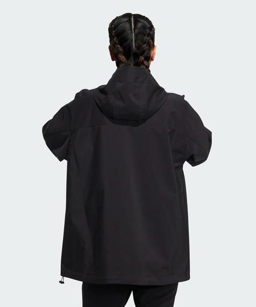 adidas（アディダス）の「PRSVE オーバーサイズフィット ウーブン フルジップジャケット / アディダス（マウンテンパーカー・レディース・グリーン/ベージュ/ブラック・LARGE/MEDIUM/SMALL/X-LARGE/X-SMALL）」の13枚目の写真