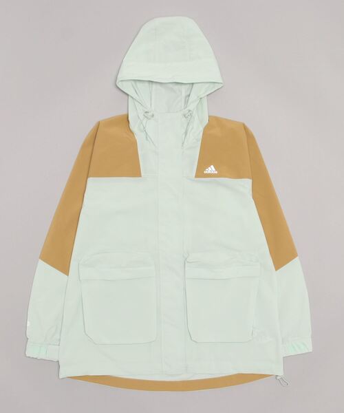 adidas（アディダス）の「PRSVE オーバーサイズフィット ウーブン フルジップジャケット / アディダス（マウンテンパーカー・レディース・グリーン/ベージュ/ブラック・LARGE/MEDIUM/SMALL/X-LARGE/X-SMALL）」の16枚目の写真