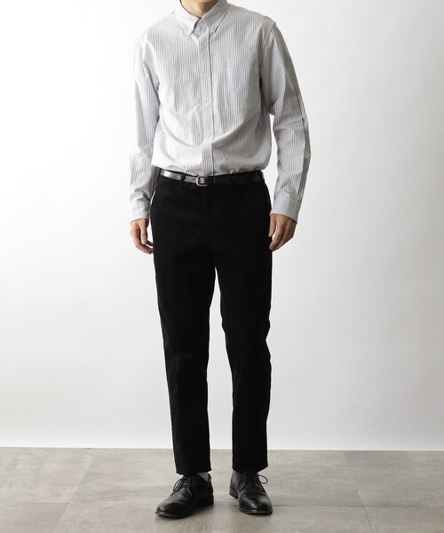 THE SHOP TK （ザ ショップ ティーケー ）の「◆【セットアップ対応可】ストレッチコーデュロイテーパードパンツ（スーツパンツ・メンズ・ブラック/オリーブ/キャメル・02/05/03/01/04）」の16枚目の写真