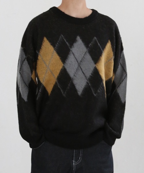 CERCA(チェルカ)の「【BEL】モヘアライク アクリルニット(RS/)(ニット/セーター・メンズ・ホワイト系その他2/ホワイト系その他3/ホワイト系その他4/ブラック系その他2/ブラック系その他3/ブラック系その他4/グレー系その他2/ブラウン系その他2/ベージュ系その他2・LARGE/MEDIUM)」の5枚目の写真