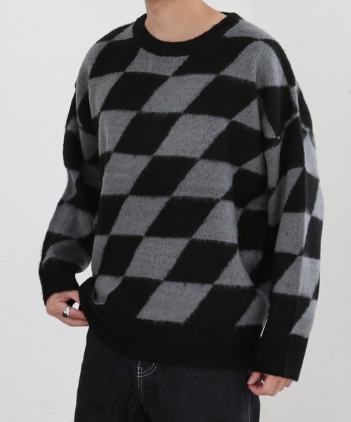 CERCA(チェルカ)の「【BEL】モヘアライク アクリルニット(RS/)(ニット/セーター・メンズ・ホワイト系その他2/ホワイト系その他3/ホワイト系その他4/ブラック系その他2/ブラック系その他3/ブラック系その他4/グレー系その他2/ブラウン系その他2/ベージュ系その他2・LARGE/MEDIUM)」の7枚目の写真