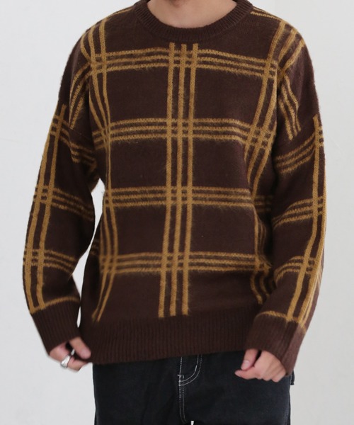 CERCA(チェルカ)の「【BEL】モヘアライク アクリルニット(RS/)(ニット/セーター・メンズ・ホワイト系その他2/ホワイト系その他3/ホワイト系その他4/ブラック系その他2/ブラック系その他3/ブラック系その他4/グレー系その他2/ブラウン系その他2/ベージュ系その他2・LARGE/MEDIUM)」の8枚目の写真