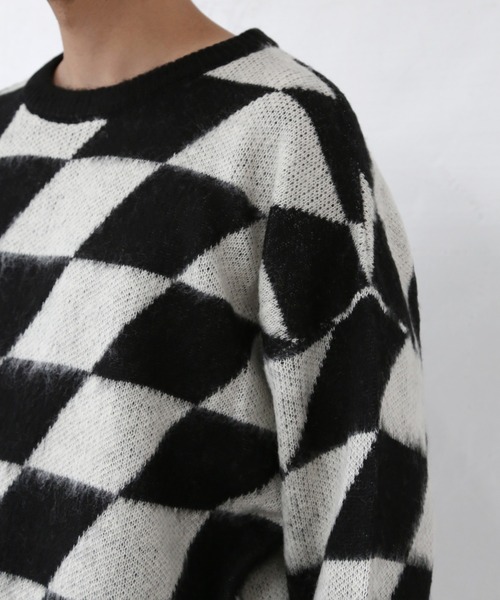 CERCA(チェルカ)の「【BEL】モヘアライク アクリルニット(RS/)(ニット/セーター・メンズ・ホワイト系その他2/ホワイト系その他3/ホワイト系その他4/ブラック系その他2/ブラック系その他3/ブラック系その他4/グレー系その他2/ブラウン系その他2/ベージュ系その他2・LARGE/MEDIUM)」の12枚目の写真