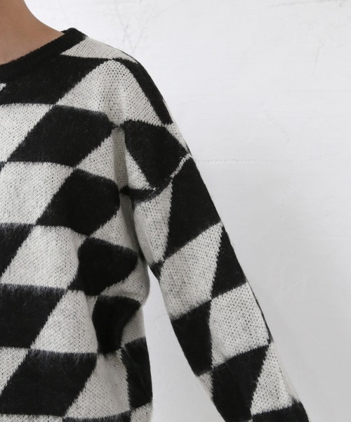 CERCA(チェルカ)の「【BEL】モヘアライク アクリルニット(RS/)(ニット/セーター・メンズ・ホワイト系その他2/ホワイト系その他3/ホワイト系その他4/ブラック系その他2/ブラック系その他3/ブラック系その他4/グレー系その他2/ブラウン系その他2/ベージュ系その他2・LARGE/MEDIUM)」の13枚目の写真