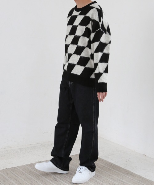 CERCA(チェルカ)の「【BEL】モヘアライク アクリルニット(RS/)(ニット/セーター・メンズ・ホワイト系その他2/ホワイト系その他3/ホワイト系その他4/ブラック系その他2/ブラック系その他3/ブラック系その他4/グレー系その他2/ブラウン系その他2/ベージュ系その他2・LARGE/MEDIUM)」の18枚目の写真