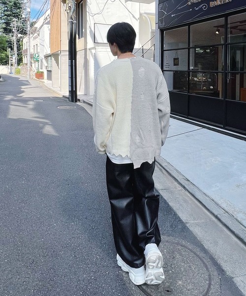 Figments（フィグメンツ）の「フェイクレザ－バギーパンツ（その他パンツ・レディース・ブラック・FREE）」の7枚目の写真