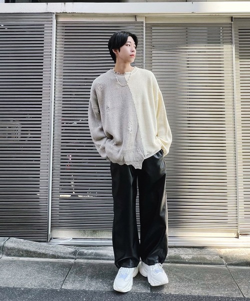 Figments（フィグメンツ）の「フェイクレザ－バギーパンツ（その他パンツ・レディース・ブラック・FREE）」の9枚目の写真