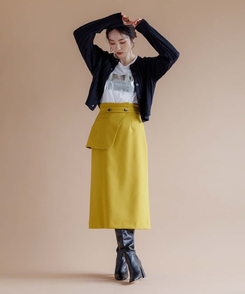 Anside(アンサイド)の「前後2WAYショートカーディガン(カーディガン/ボレロ・レディース・チャコール/グリーン/ブラック・M)」の5枚目の写真