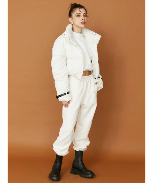 EVRIS（エヴリス）の「スウェットルーズパンツ【セットアップ着用可能】（スウェットパンツ・レディース・ブラック/ホワイト・FREE）」の8枚目の写真