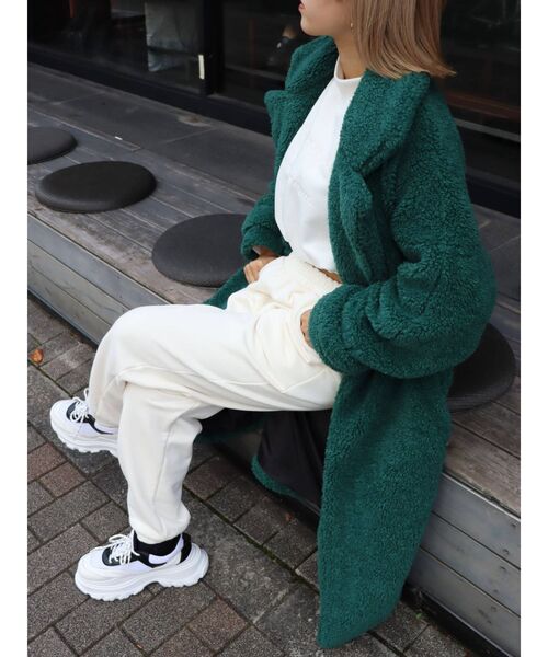 EVRIS（エヴリス）の「スウェットルーズパンツ【セットアップ着用可能】（スウェットパンツ・レディース・ブラック/ホワイト・FREE）」の21枚目の写真