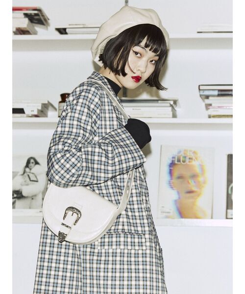 jouetie（ジュエティ）の「BIGベレー（ハンチング/ベレー帽・レディース・ブラック/アイボリー・FREE）」の13枚目の写真