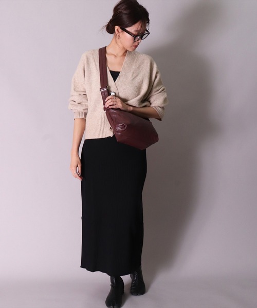 Legato Largo（レガートラルゴ）の「(LF)【Legato Largo】"洗えるフェイクレザー"ワンショルダー バッグ（ショルダーバッグ・レディース・バーガンディー/グレイッシュベージュ/アイボリー/ブラック・ONE SIZE）」の8枚目の写真