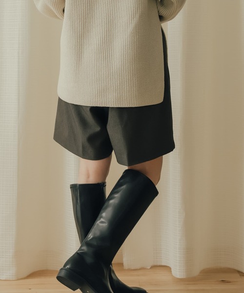 SENSE OF PLACE by URBAN RESEARCH(センスオブプレイスバイアーバンリサーチ)の「センタープレスバミューダパンツ(その他パンツ・レディース・ライトベージュ/モカ/チャコールグレー・SMALL/MEDIUM)」の5枚目の写真