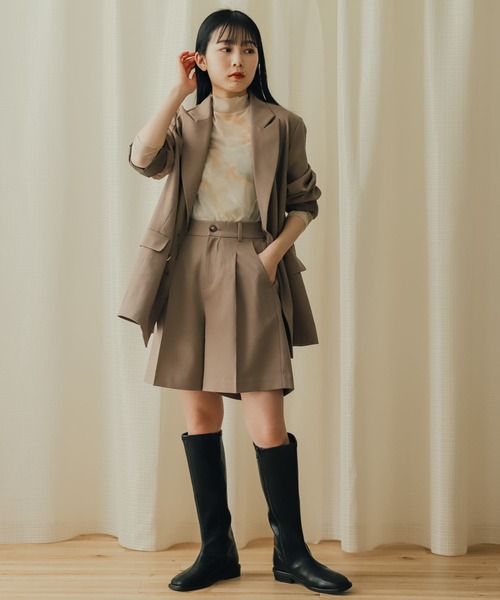 25AW 大人可愛い【HERMES】バミューダ パンツ センタープレス セール】センタープレスバミューダパンツ(その他パンツ