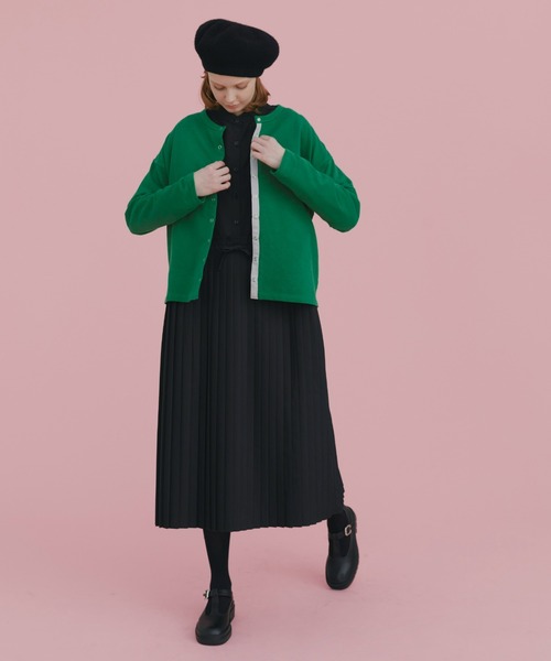 EDIT Gris（エディットグリ）の「スウェットスナップカーディガン（カーディガン/ボレロ・レディース・グリーン/ブルー/ネイビー・FREE）」の20枚目の写真