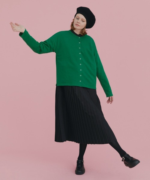 EDIT Gris（エディットグリ）の「スウェットスナップカーディガン（カーディガン/ボレロ・レディース・グリーン/ブルー/ネイビー・FREE）」の21枚目の写真