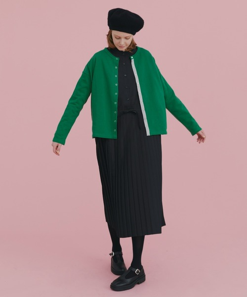 EDIT Gris（エディットグリ）の「スウェットスナップカーディガン（カーディガン/ボレロ・レディース・グリーン/ブルー/ネイビー・FREE）」の22枚目の写真