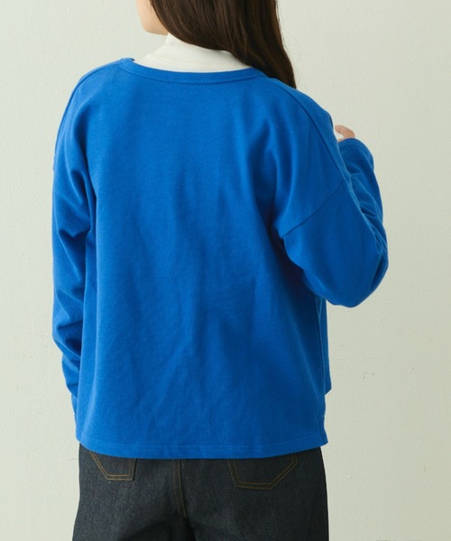 EDIT Gris（エディットグリ）の「スウェットスナップカーディガン（カーディガン/ボレロ・レディース・グリーン/ブルー/ネイビー・FREE）」の13枚目の写真