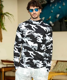 1piu1uguale3 RELAX | 1PIU1UGUALE3 RELAX(ウノピゥウノウグァーレトレ リラックス)カモ柄モックネックラッシュガード(ラッシュガード)