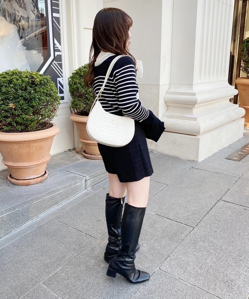 one after another NICE CLAUP（ワンアフターアナザーナイスクラップ）の「2wayボウタイベルスリーブニット（ニット/セーター・レディース・ブラック系その他/ピンク系その他/オフホワイト/ブラック/ホワイト系その他・FREE）」の11枚目の写真