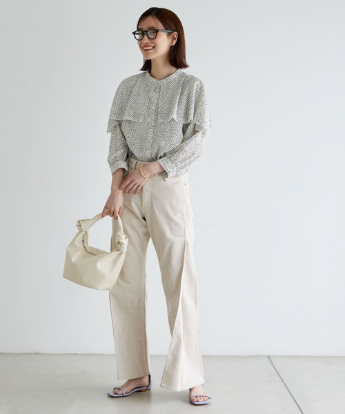 URBAN RESEARCH（アーバンリサーチ）の「ランダムドットケープブラウス（シャツ/ブラウス・レディース・ブラック系その他/ホワイト系その他・FREE）」の18枚目の写真