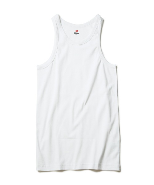 HANES（ヘインズ）の「【Hanes/ヘインズ】BEEFY　ビーフィー　リブタンクトップ　無地　フラットシーマ縫製（タンクトップ・メンズ・ホワイト/ネイビー/ブラック/杢グレー・LARGE/X-LARGE/MEDIUM）」の19枚目の写真