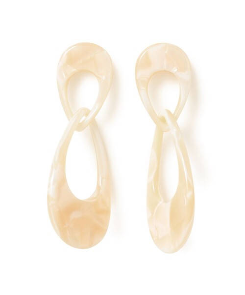 B:MING by BEAMS（ビーミングバイビームス）の「B:MING by BEAMS / マーブル アクリル ピアス（ピアス（両耳用）・レディース・オフホワイト/レッド系その他4/パープル系その他6・ONE SIZE）」の4枚目の写真