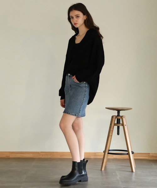 aity(アイティ)の「ハニカムニットVネックPO(ニット/セーター・レディース・ライトベージュ/アイボリー/ラベンダー/ブラック・M)」の20枚目の写真