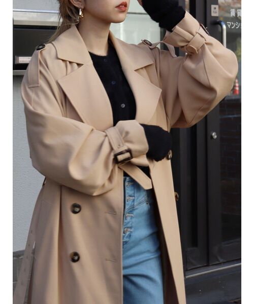 EVRIS（エヴリス）の「ファンシーヤーンアームウォーマーニットトップス（ニット/セーター・レディース・ブラック/パープル/アイボリー・FREE）」の22枚目の写真