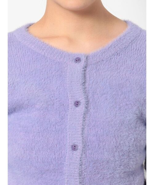 EVRIS（エヴリス）の「ファンシーヤーンアームウォーマーニットトップス（ニット/セーター・レディース・ブラック/パープル/アイボリー・FREE）」の15枚目の写真