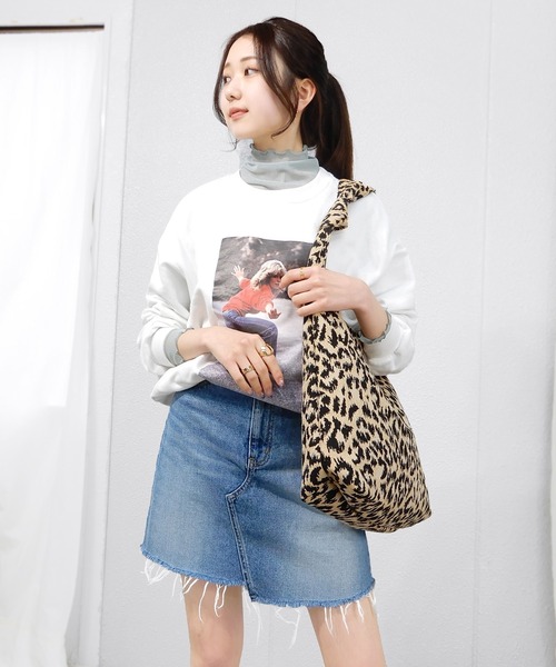 minia（ミニア）の「ノットキャンバストート（トートバッグ・レディース・アイボリー/ゼブラ/レオパード・FREE）」の11枚目の写真