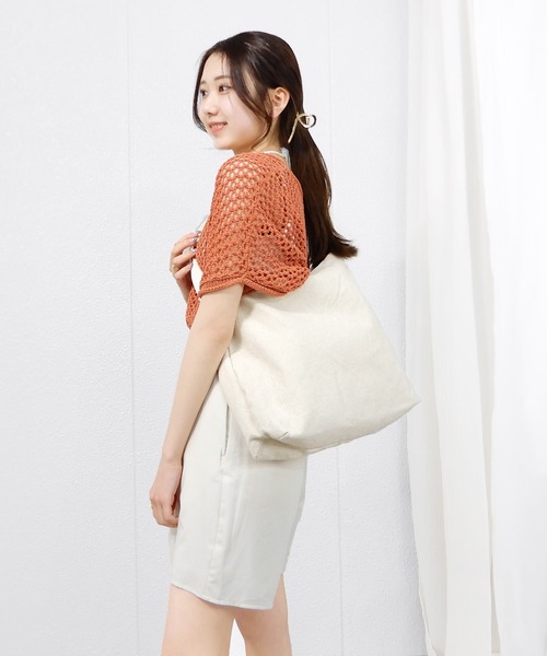 minia（ミニア）の「ノットキャンバストート（トートバッグ・レディース・アイボリー/ゼブラ/レオパード・FREE）」の5枚目の写真