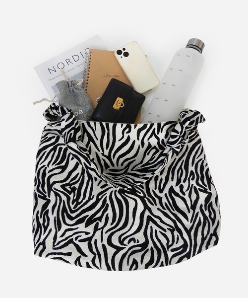 minia（ミニア）の「ノットキャンバストート（トートバッグ・レディース・アイボリー/ゼブラ/レオパード・FREE）」の18枚目の写真