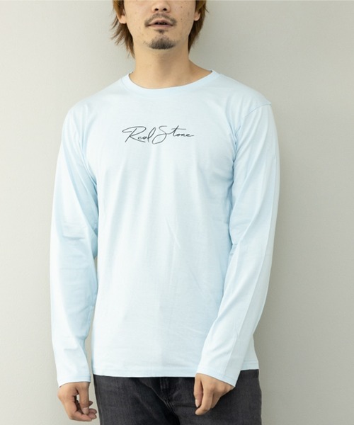 STYLEBLOCK（スタイルブロック）の「プリントロングTシャツ（Tシャツ/カットソー・メンズ・ネイビー/ホワイト系その他2/ホワイト/ベージュ/ホワイト系その他/ブラック系その他/カーキ/ブラック/サックスブルー・M/L/LL）」の9枚目の写真