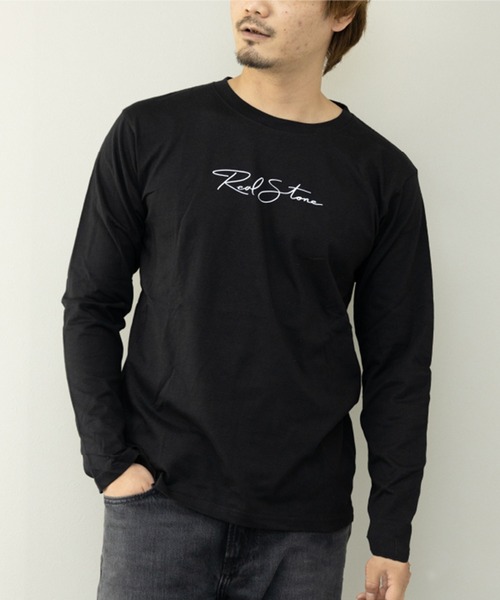 STYLEBLOCK（スタイルブロック）の「プリントロングTシャツ（Tシャツ/カットソー・メンズ・ネイビー/ホワイト系その他2/ホワイト/ベージュ/ホワイト系その他/ブラック系その他/カーキ/ブラック/サックスブルー・M/L/LL）」の5枚目の写真