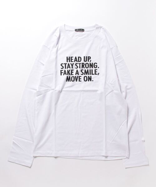 STYLEBLOCK（スタイルブロック）の「プリントロングTシャツ（Tシャツ/カットソー・メンズ・ネイビー/ホワイト系その他2/ホワイト/ベージュ/ホワイト系その他/ブラック系その他/カーキ/ブラック/サックスブルー・M/L/LL）」の12枚目の写真