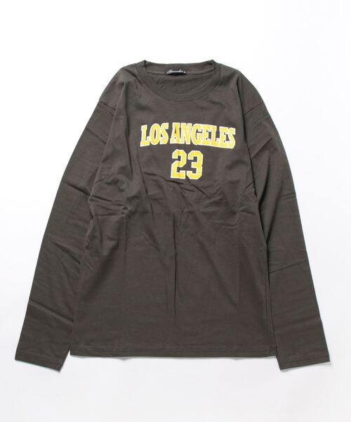 STYLEBLOCK（スタイルブロック）の「プリントロングTシャツ（Tシャツ/カットソー・メンズ・ネイビー/ホワイト系その他2/ホワイト/ベージュ/ホワイト系その他/ブラック系その他/カーキ/ブラック/サックスブルー・M/L/LL）」の17枚目の写真